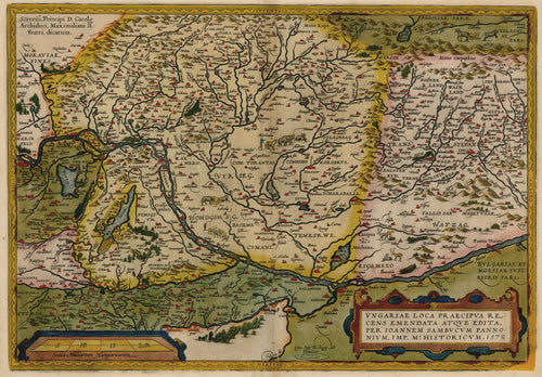 Old map of Hungary
