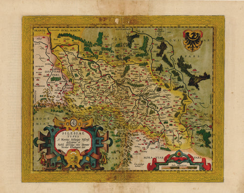 Old map of Silesia