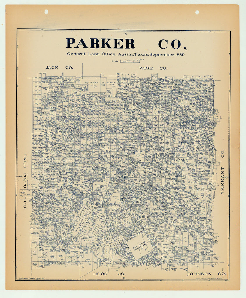 Parker County - Texas General Land Office Map ca. 1926