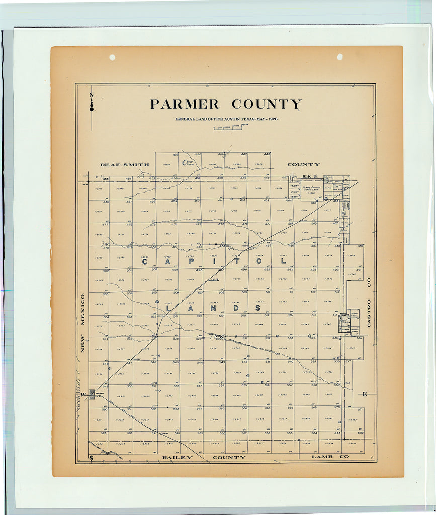 Parmer County - Texas General Land Office Map ca. 1926
