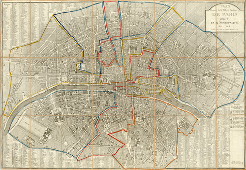 City of paris old map