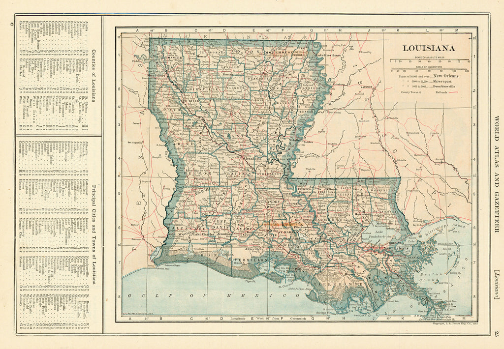 Old map of Louisiana