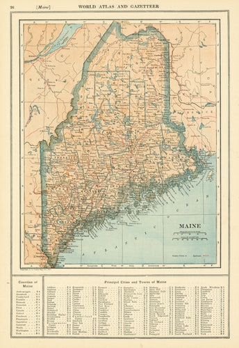 Old map of Maine