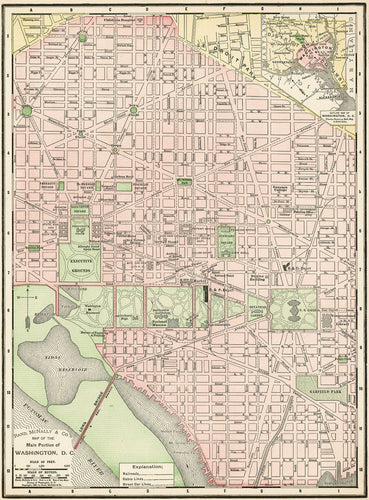 Old map of Washington, D. C.