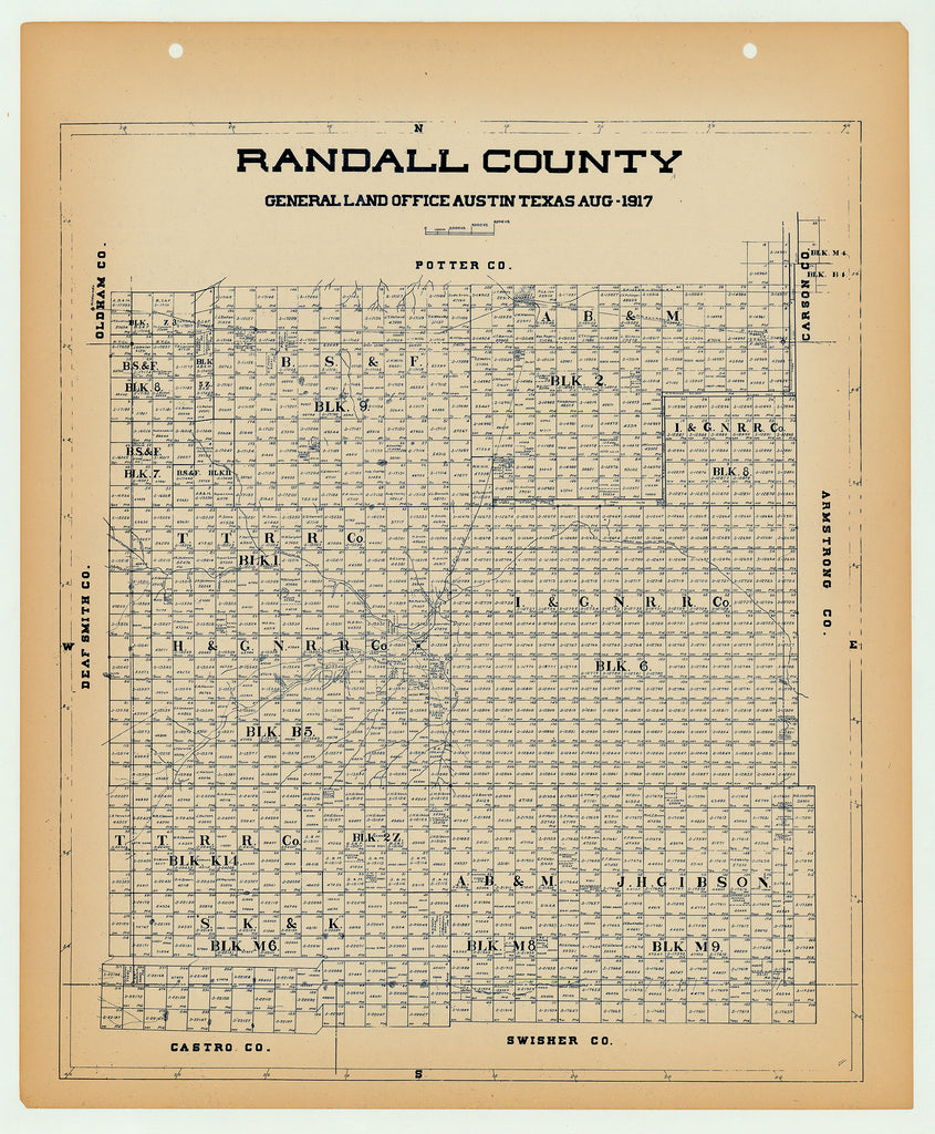 Randall County - Texas General Land Office Map ca. 1926