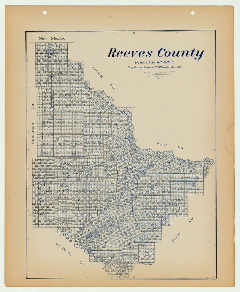 Reeves County - Texas General Land Office Map ca. 1926