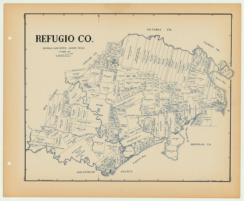 Refugio County - Texas General Land Office Map ca. 1926