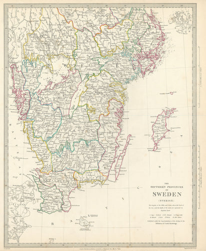 Old map of Sweden