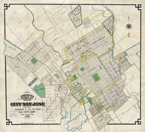 Old map of San Jose, California