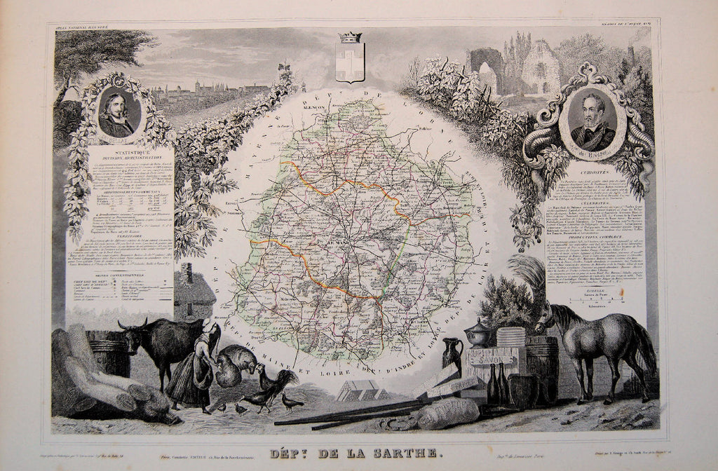 Dépt. de la Sarthe: Levasseur 1856