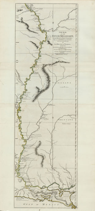 Old map of the Mississippi River