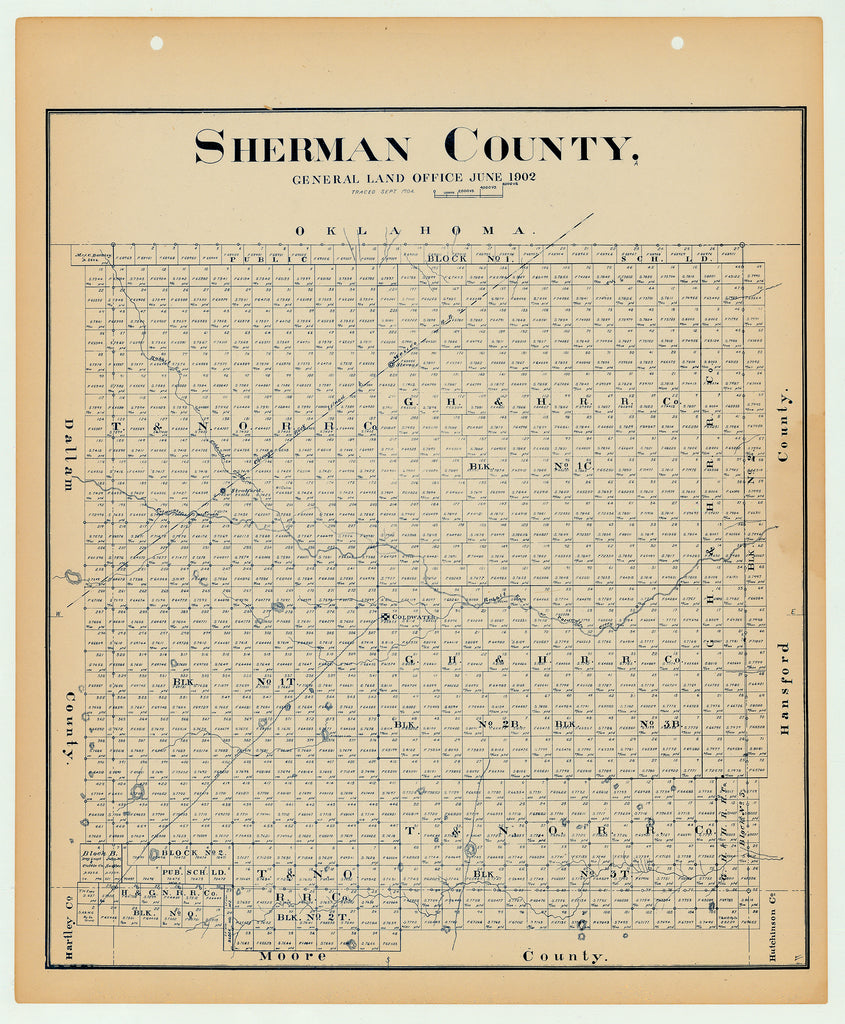 Sherman County - Texas General Land Office Map ca. 1926
