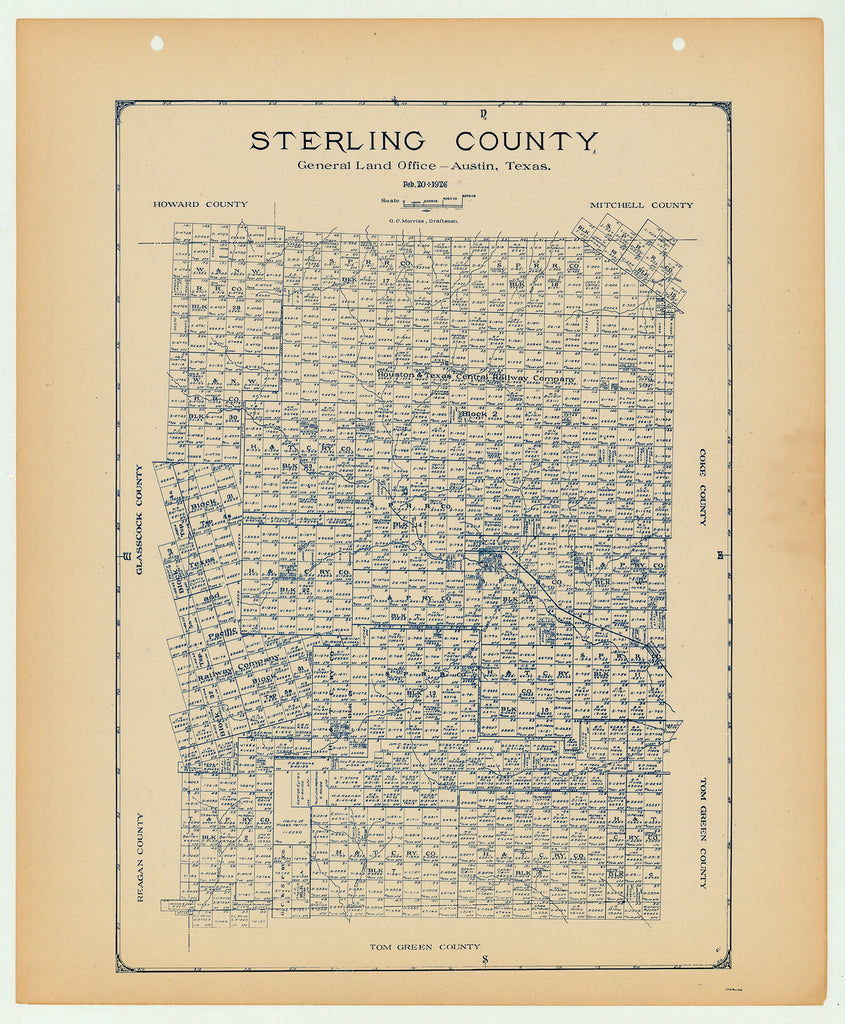 Sterling County - Texas General Land Office Map ca. 1926