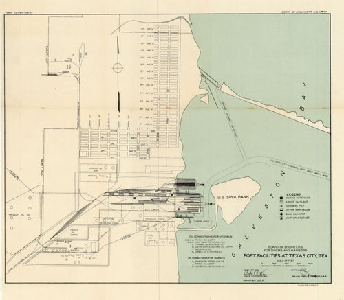 Old map of Texas City, Texas