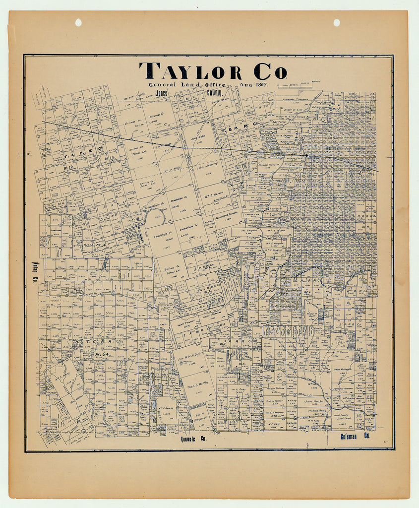 Taylor County - Texas General Land Office Map ca. 1926