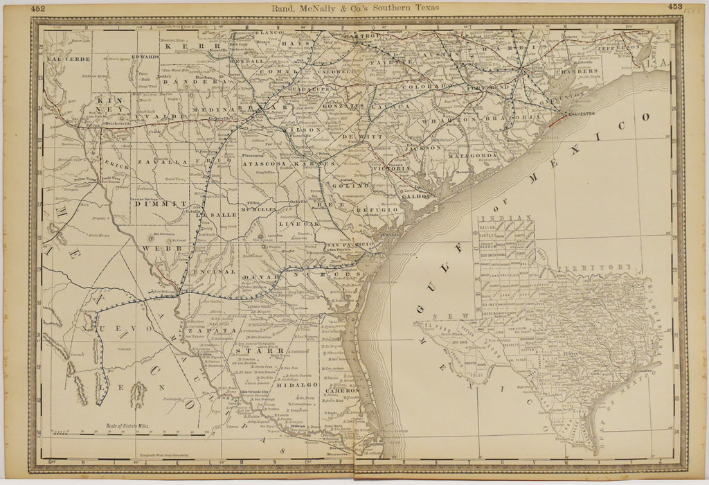 Southern Texas Gulf Coast: Rand, McNally & Co. 1888