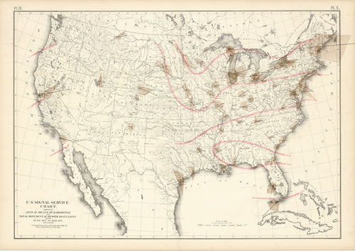 Old map of the United States