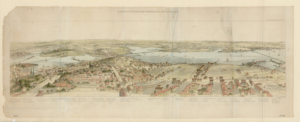 Vicinity of Boston, From Bunker Hill Monument, 1853: Smillie 1856