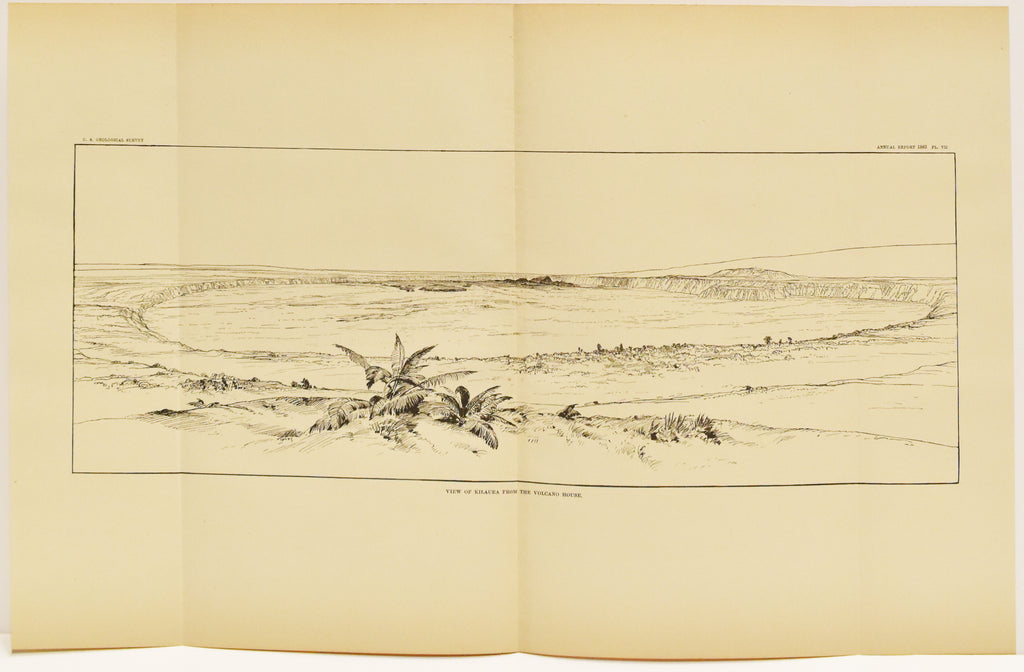 View of Kilauea From The Volcano House: U.S. Geological Survey 1883