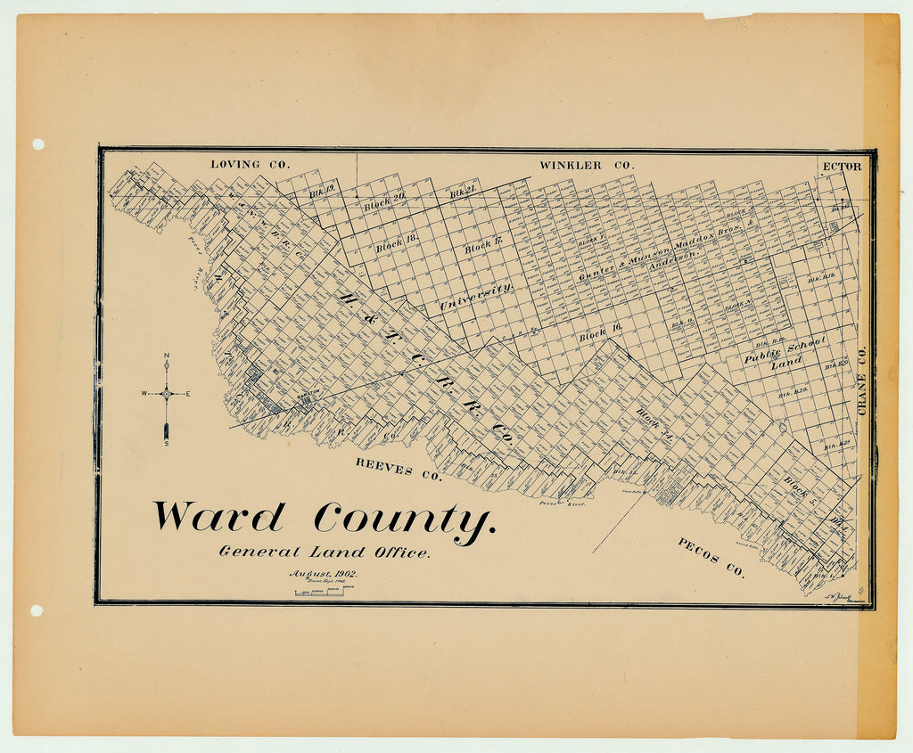 Ward County - Texas General Land Office Map ca. 1926