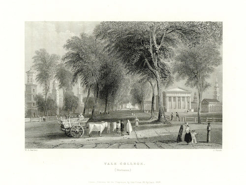 Old print of Yale in Newhaven
