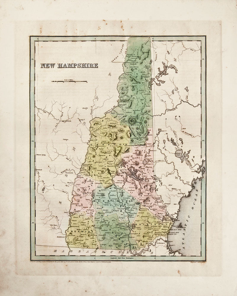 Old map of New Hampshire