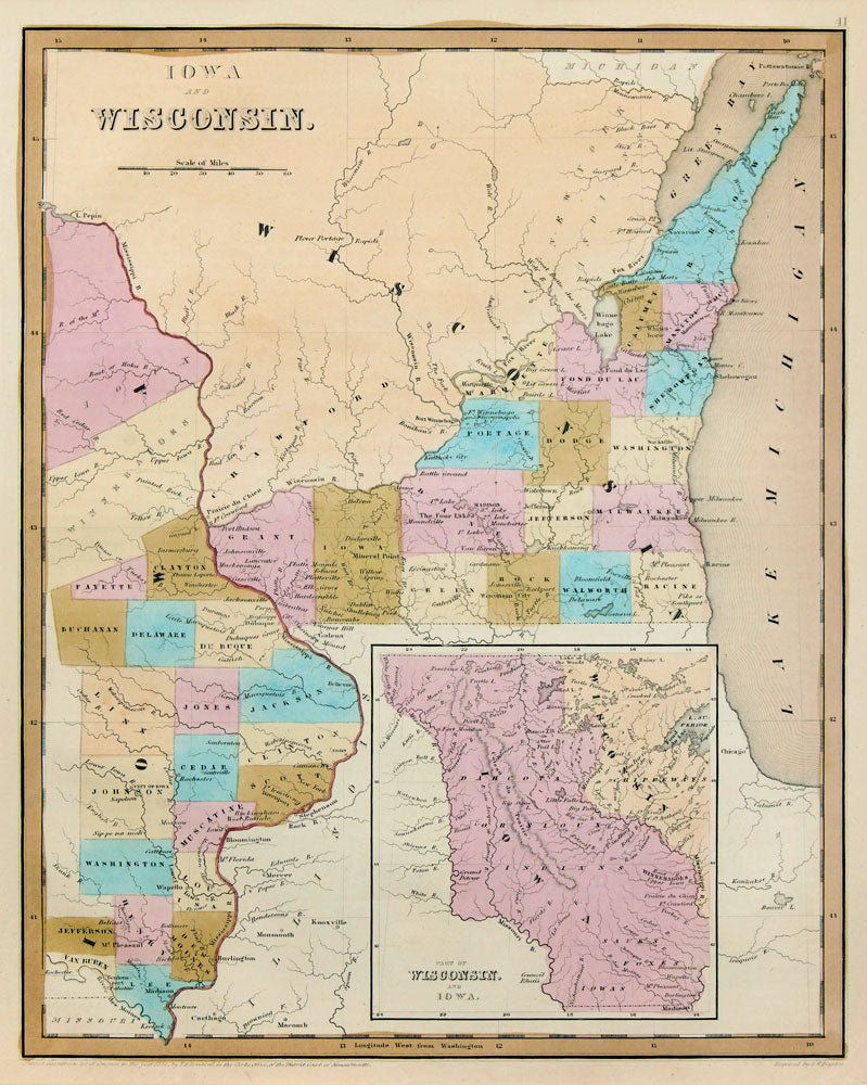 Wisconsin & Iowa: Thomas Bradford 1838