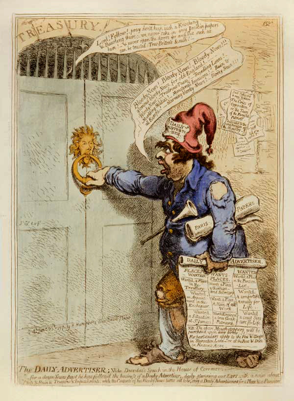The Daily Advertiser: James Gillray 1851