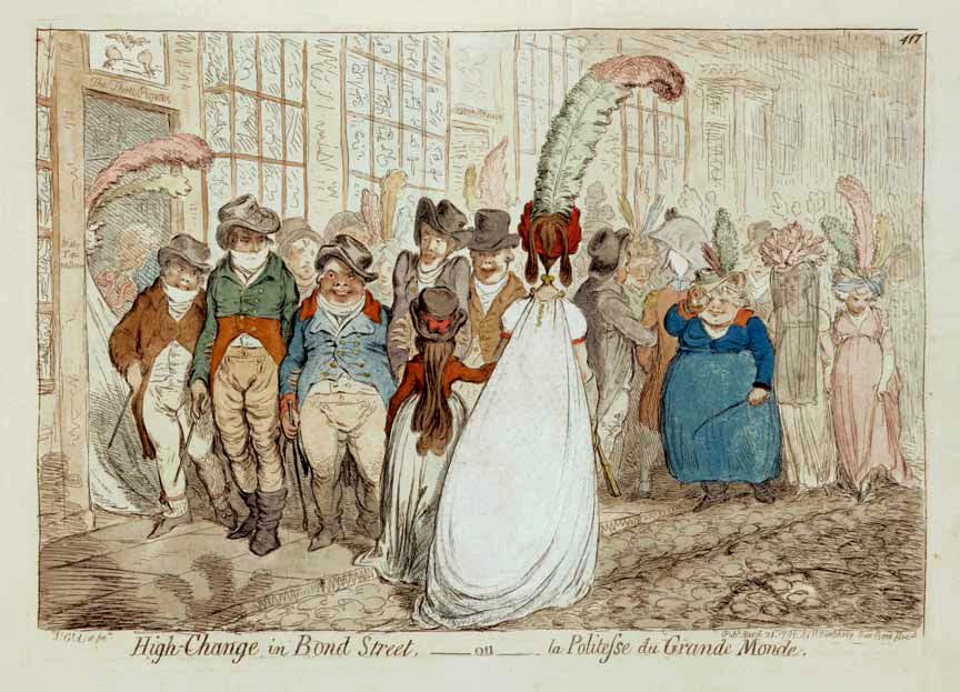 High Change In Bond Street: James Gillray 1851