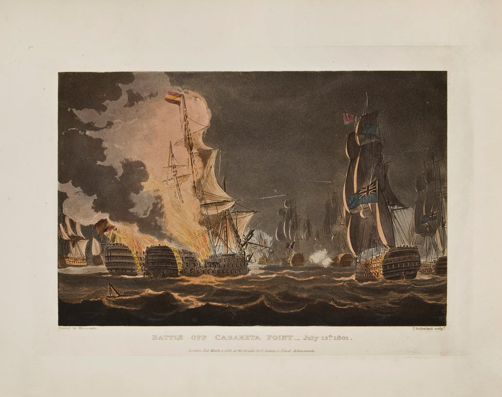 Old print of a naval battle
