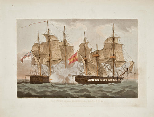 Old print of two ships