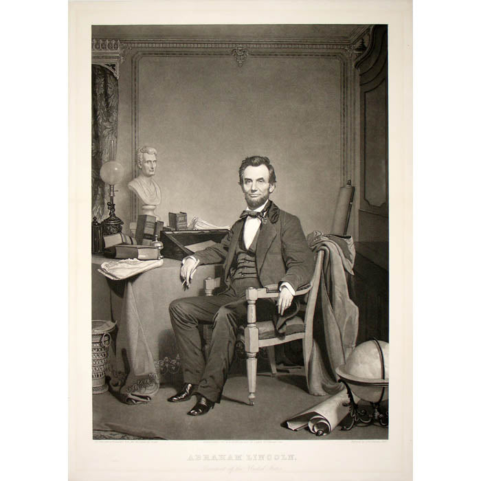Antique print of President Abraham Lincoln
