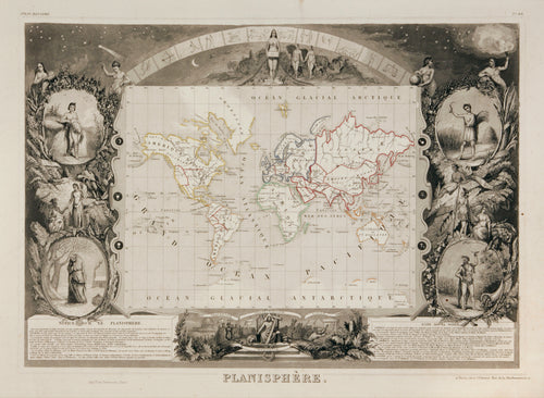 Nineteenth-century world map