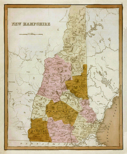 Old map of New Hampshire