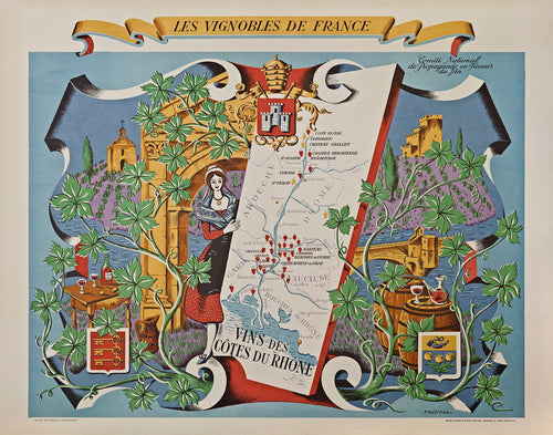 Old French wine map